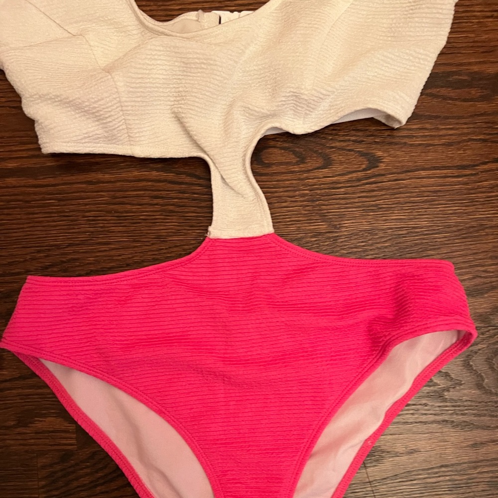 One piece with cut out bathing suit